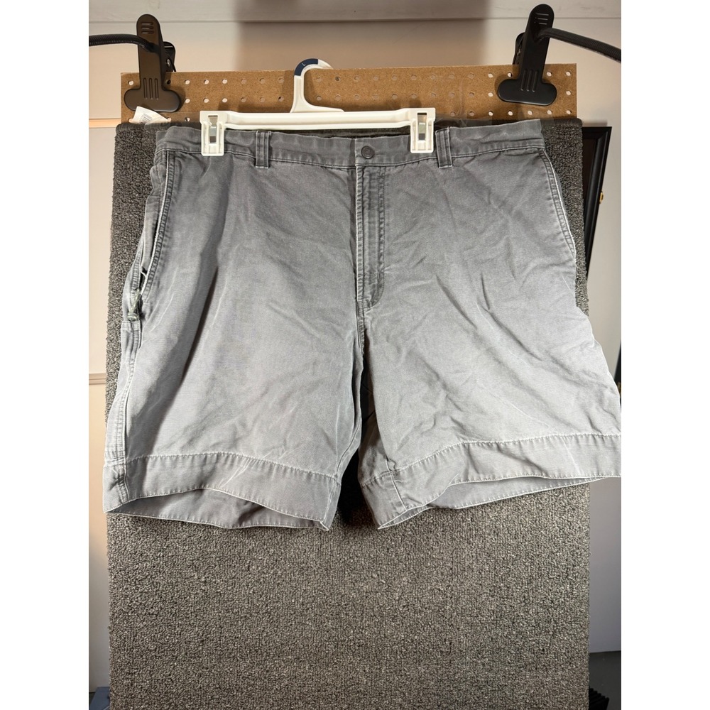 Columbia Canvas Cargo Shorts Mens 40 Gray Hiking Outdoor Utility 8in Inseam